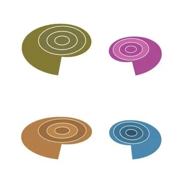 Set of sea shells on white background. Flat vector illustration. Stock Illustration