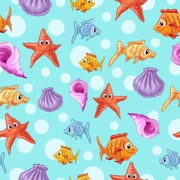 Set on a sea theme Illustrazione stock