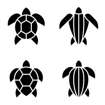 Set of Sea Turtle, Sea Turtle Logo Stock Illustration
