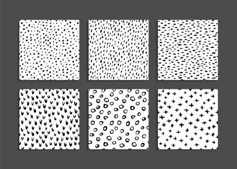 Set of seamless abstract patterns Stock Illustration