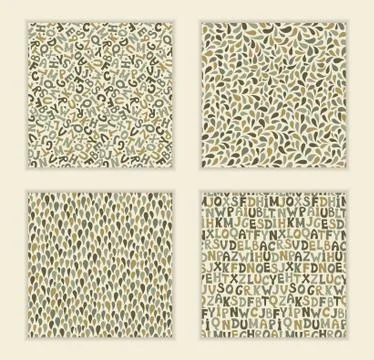 Set of Seamless background Stock Illustration