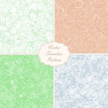 Set of seamless backgrounds. Stock Illustration