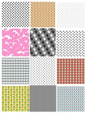 Set of seamless backgrounds. Vector Stock Illustration