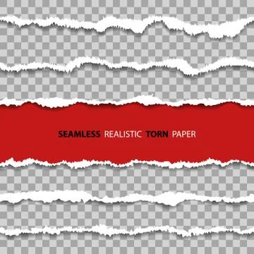 Set Seamless damaged borders on Paper Stock Illustration