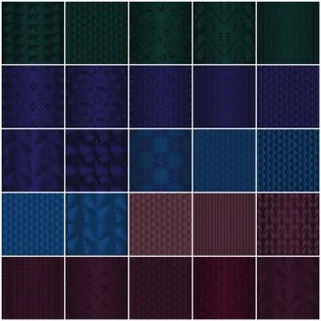 Set of seamless dark backgrounds. Stock Illustration