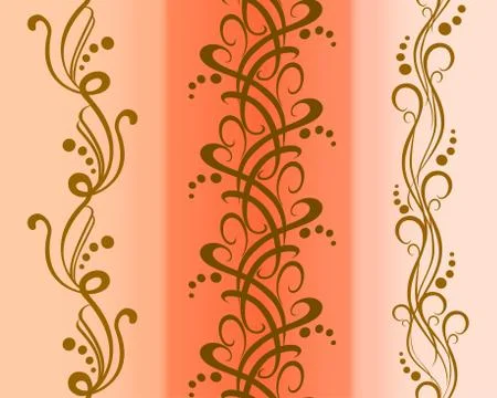 Set of seamless floral patterns. EPS10 vector illustration Stock Illustration