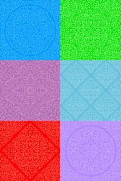 Set of seamless floral patterns Stock Illustration