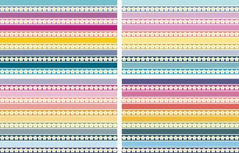 Set of seamless floral patterns-pastel colours Stock Illustration