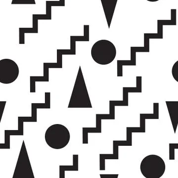 Set seamless geometric pattern Stock Illustration