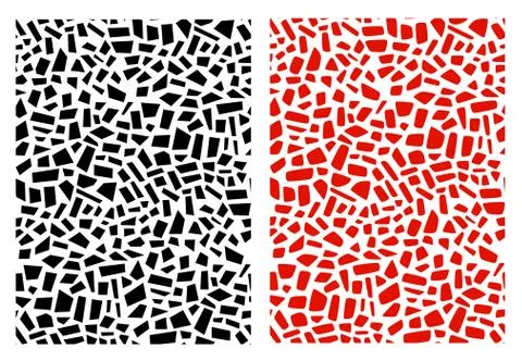 Set of seamless granite mosaic pattern in vector Stock Illustration