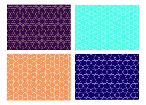 Set of Seamless Islamic pattern, vector art Stock Illustration