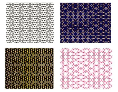 Set of Seamless Islamic pattern, vector art Stock Illustration