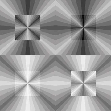 Set of seamless monochrome geometric pattern with gray, grey, black squares. Stock Illustration