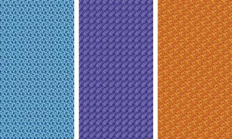 Set of seamless ornamental floral patterns with classic damask motifs and s.. Stock-Illustration