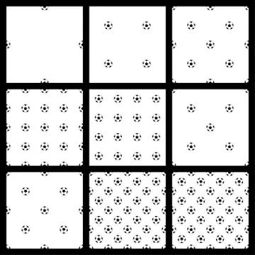 Set. seamless pattern Football ball Stock Illustration
