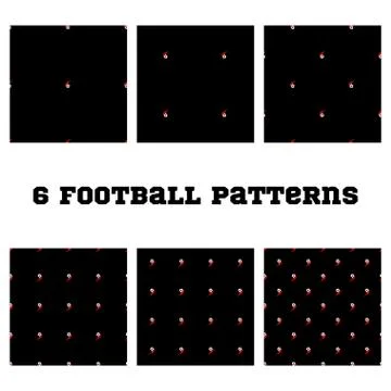 Set. seamless pattern Football ball Stock Illustration