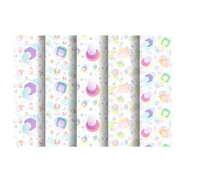 Set of Seamless Pattern Gift box sweet pastel , Vector illustration. Stock Illustration