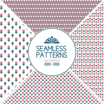 Set of seamless pattern graphic elements. Background of the Scandinavian style イラスト素材