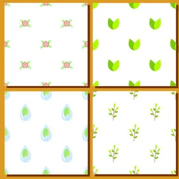 Set of seamless pattern Stock Illustration