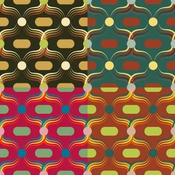 Set of seamless pattern Stock Illustration