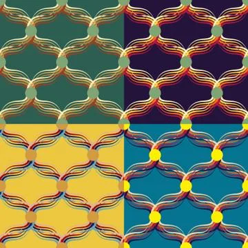 Set of seamless pattern Stock Illustration
