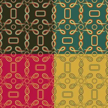Set of seamless pattern Stock Illustration