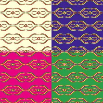 Set of seamless pattern Stock Illustration