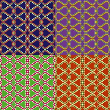 Set of seamless pattern 스톡 일러스트