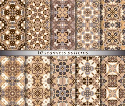 Set of seamless pattern Stock-Illustration