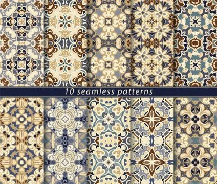 Set of seamless pattern 库存插图
