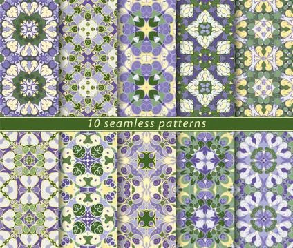 Set of seamless pattern Illustrazione stock