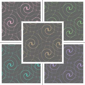 Set of  Seamless Pattern. Stock Illustration
