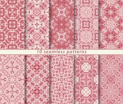Set of seamless pattern Illustrazione stock