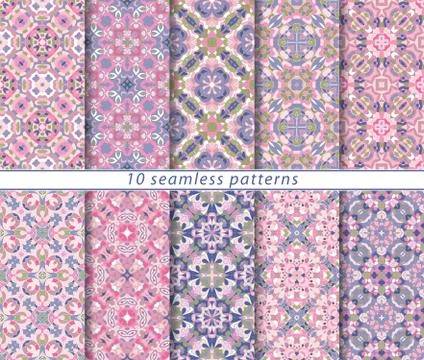 Set of seamless pattern Illustrazione stock