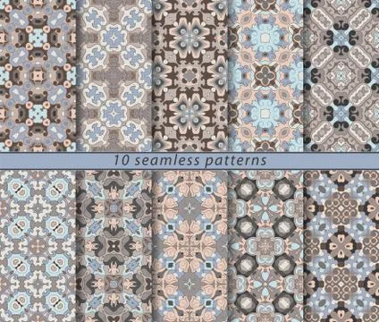 Set of seamless pattern Ilustración de archivo
