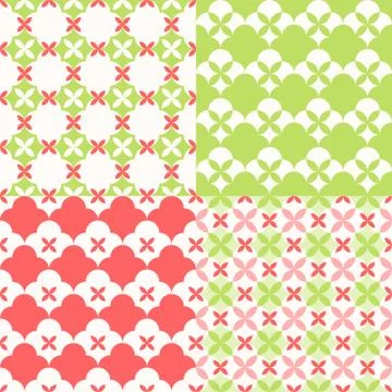 Set of seamless pattern moroccan style for christmas and new year イラスト素材