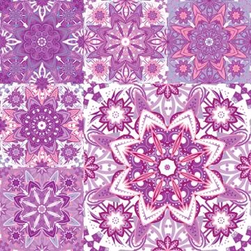 Set of seamless pattern. Seamless abstract pattern frame of trendy colored Stockillustratie