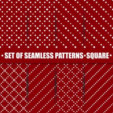 Set of seamless pattern, vector illustration. Illustrazione stock