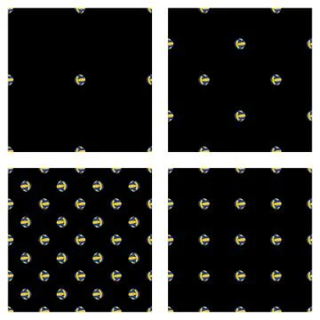 Set. seamless pattern volleyball ball Stock Illustration