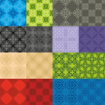Set of seamless patterns. This beautiful patterns can be used for wallpape... Foto stock