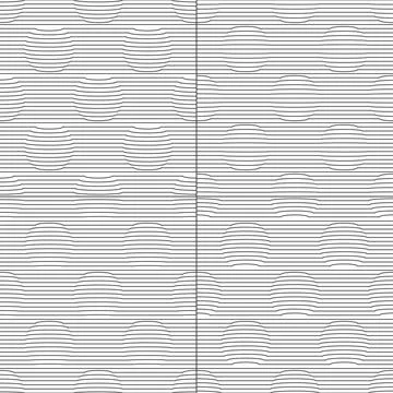 Set of seamless patterns with circles and stripes. Stock Illustration