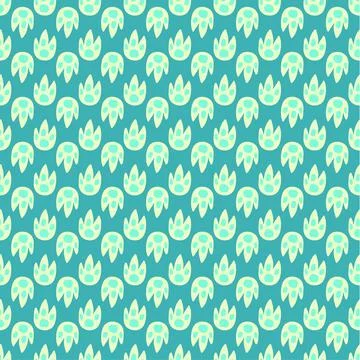 Set of seamless patterns with dinosaur footprints, abstract textures Stock Illustration