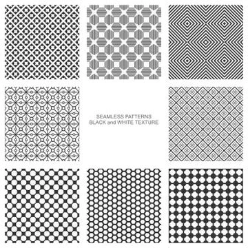 Set of seamless patterns Illustrazione stock