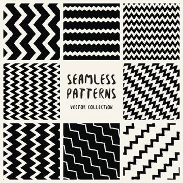 Set of seamless patterns Stock Illustration