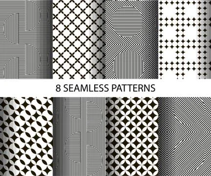 Set of seamless patterns Stock Illustration