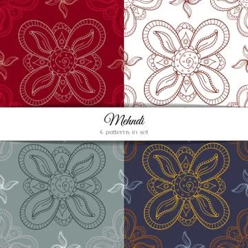 Set of seamless patterns Stock Illustration