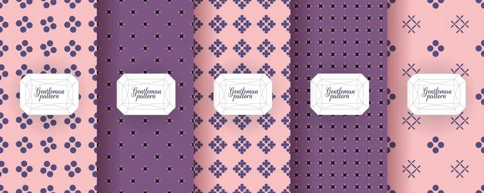 Set of seamless patterns for men s clothing, ties, tuxedos Stock Illustration