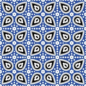 Set of seamless patterns in retro style Stock Illustration