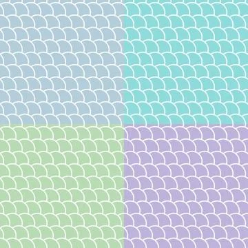 Set of seamless patterns with round tiles Illustrazione stock