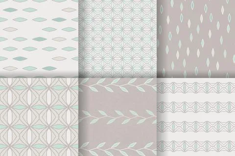 Set of seamless patterns in the Scandinavian style Stockillustratie
